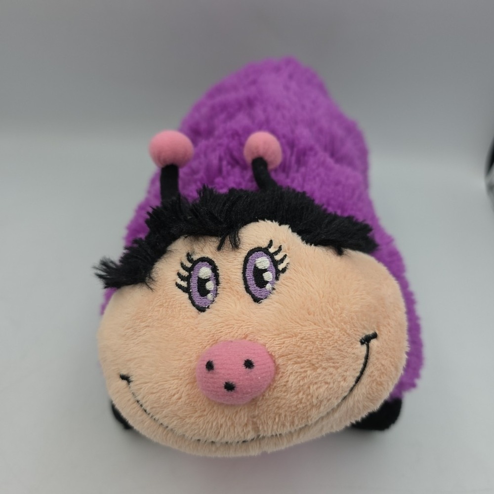 Pillow Pets Pee Wees Dreamy Lady Bug Limited Edition Purple Stuffed Plush 11.5"